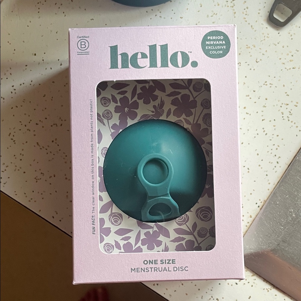 Hello Menstrual Disc in Teal